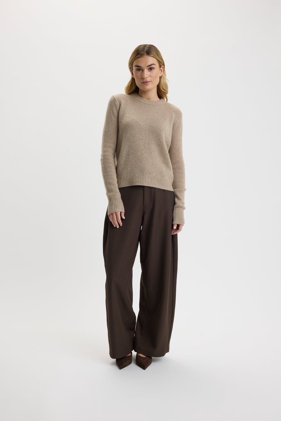 Ulli O-Neck Sweater 0001 Eco Gravel