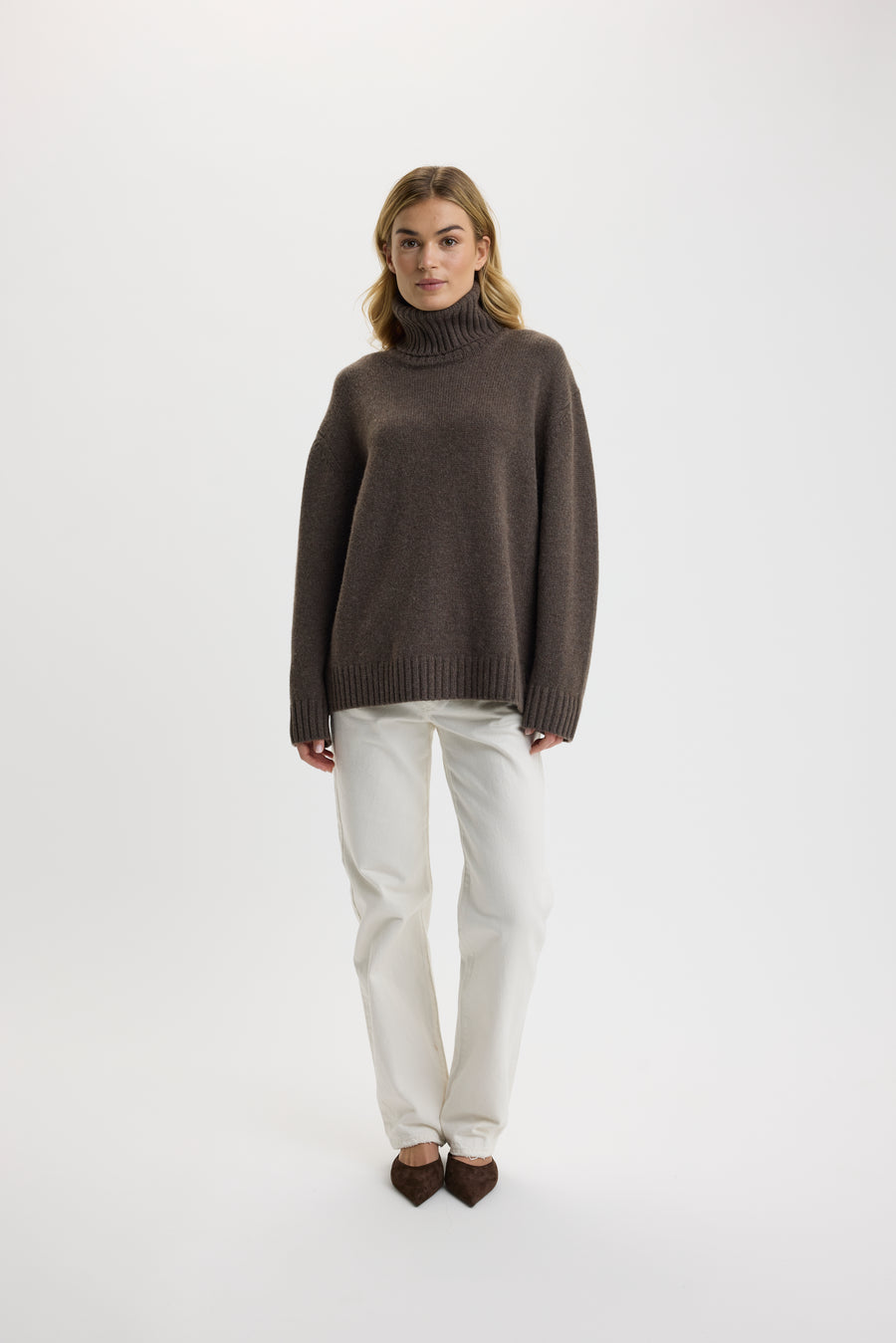 Emilee Oversize T-Neck Sweater Precipice
