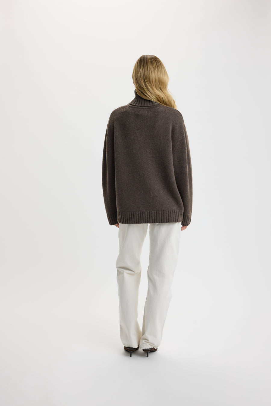 Emilee Oversize T-Neck Sweater Precipice