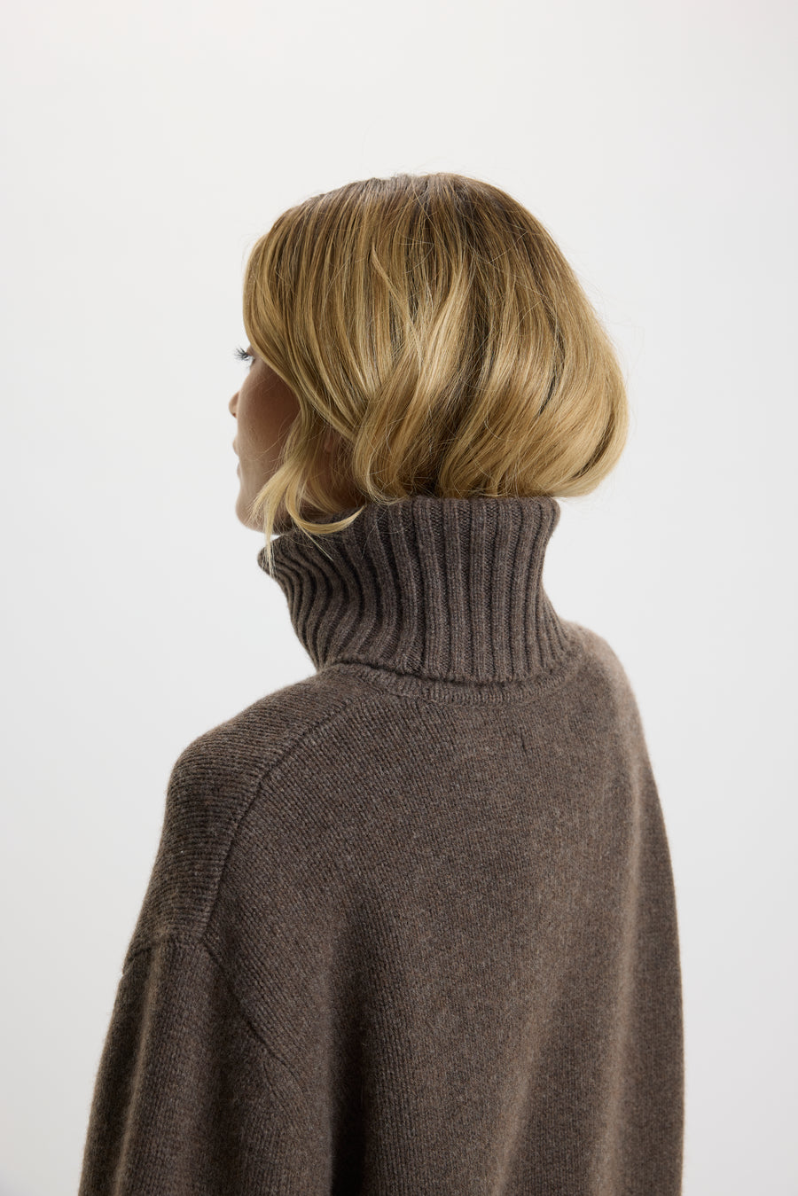 Emilee Oversize T-Neck Sweater Precipice