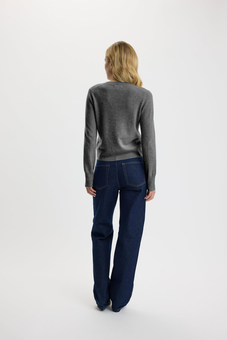 Ulrikke Short O-Neck Sweater Thunder