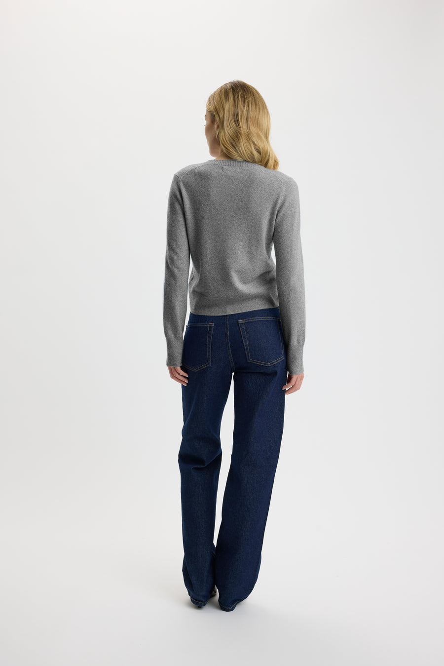 Ulrikke Shrunken O-Neck Sweater Thunder