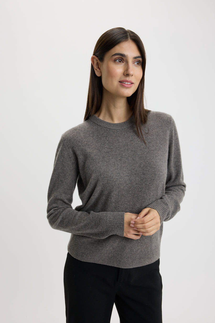 Ulrikke O-Neck Sweater Otter