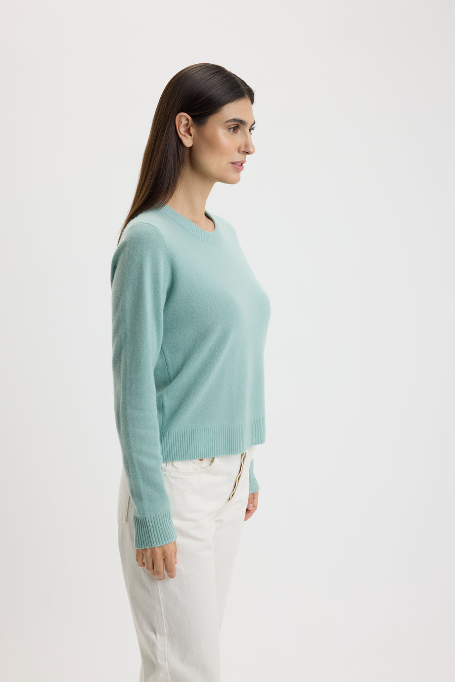 Ulrikke O-Neck Sweater 0002 Sea Foam