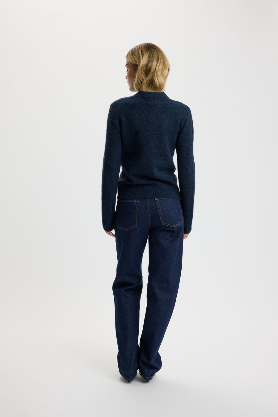 Selma O-Neck Sweater 0005 Indigo