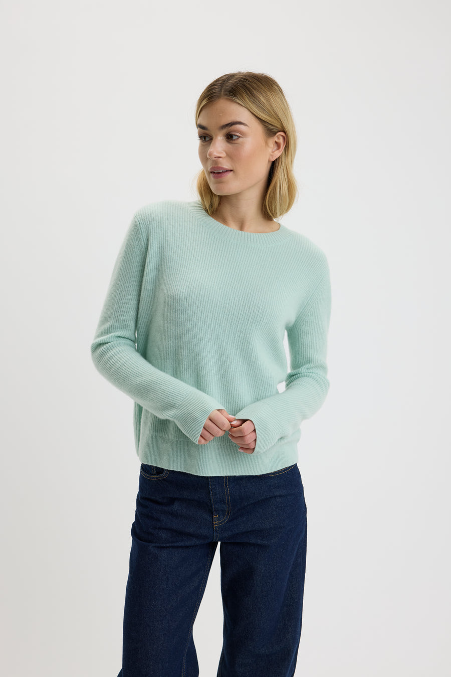 Ulrikke Ribbed O-Neck Sweater 0002 Embrace