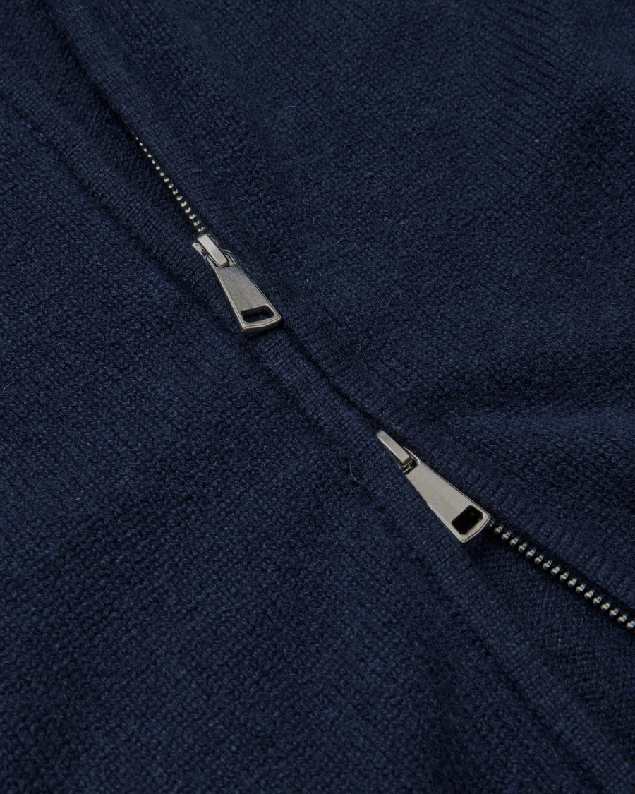 Christina 2-Way Zip Sweater Navy