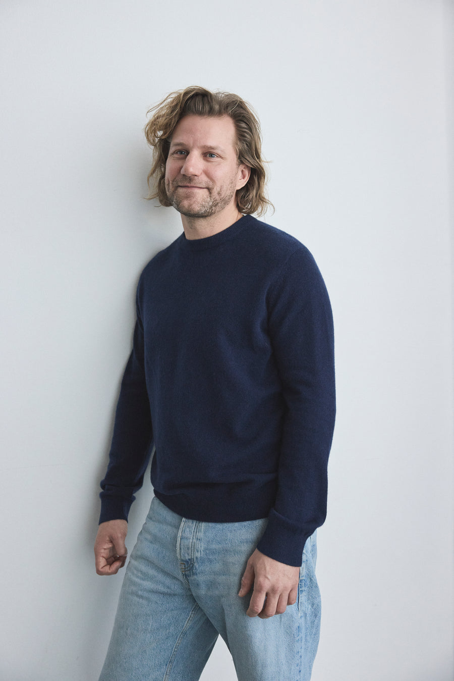 Mads O-Neck Sweater Navy