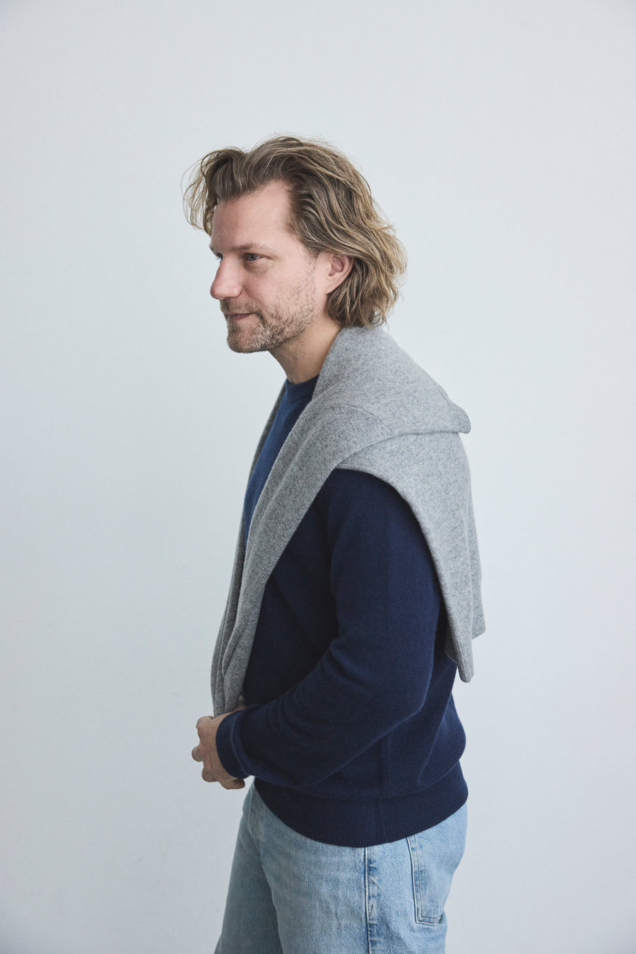 Mads O-Neck Sweater Navy