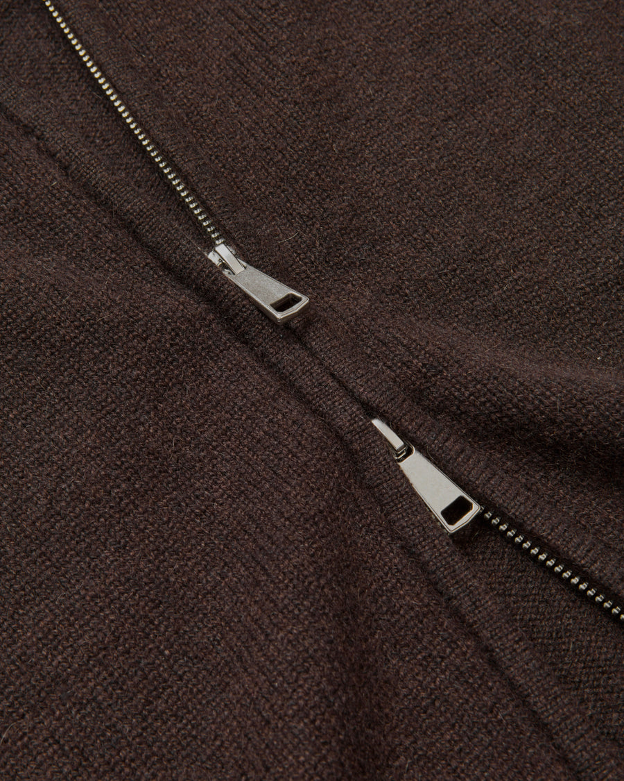 Christina 2-Way Zip Sweater Bison