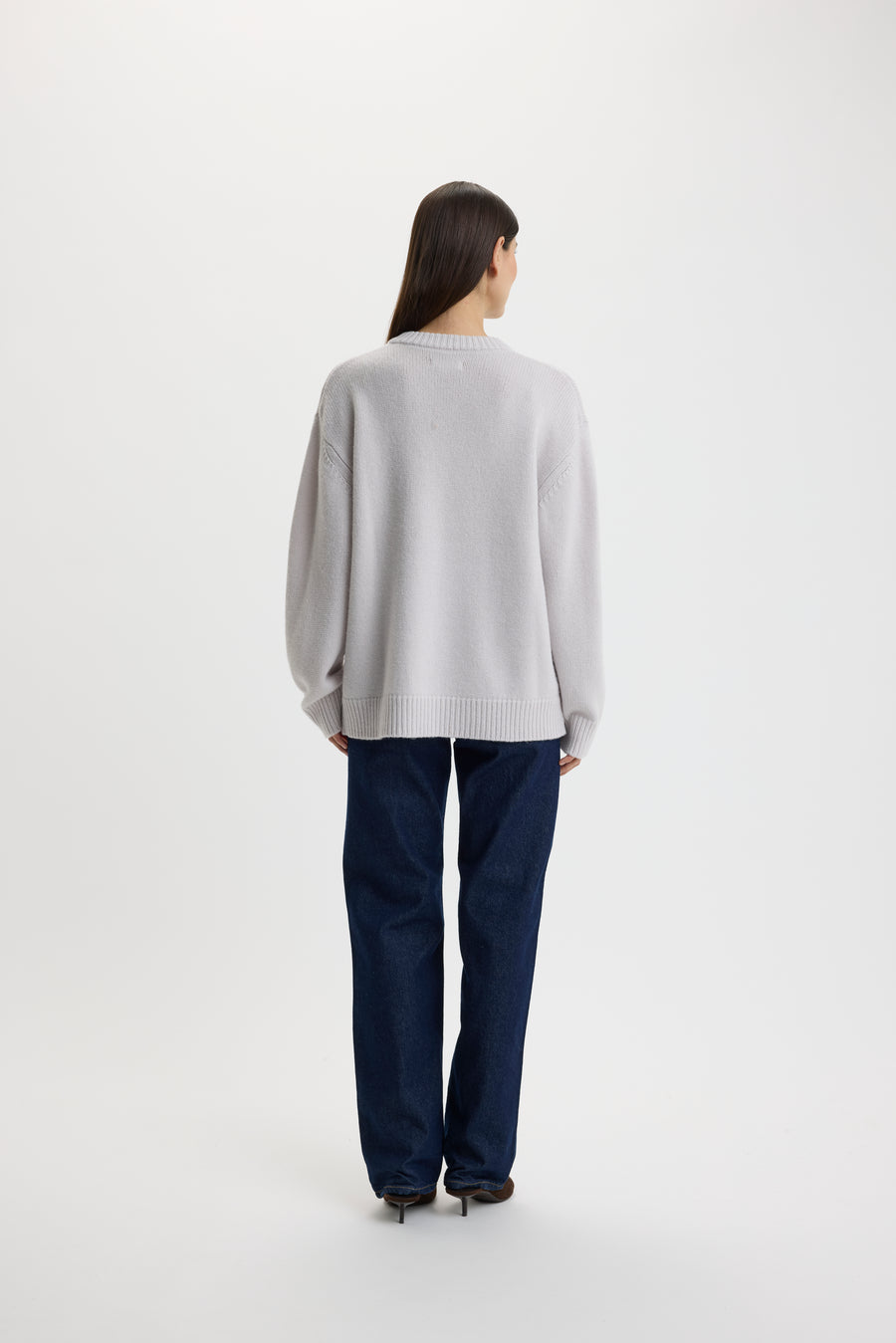 Emilee Oversize O-Neck Sweater Ancient Stone