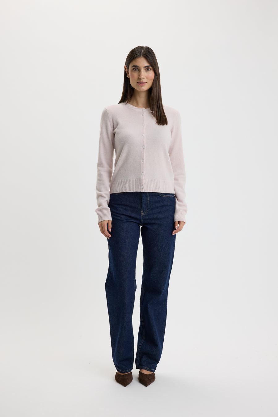 Ulrikke O-Neck Cardigan Lunar