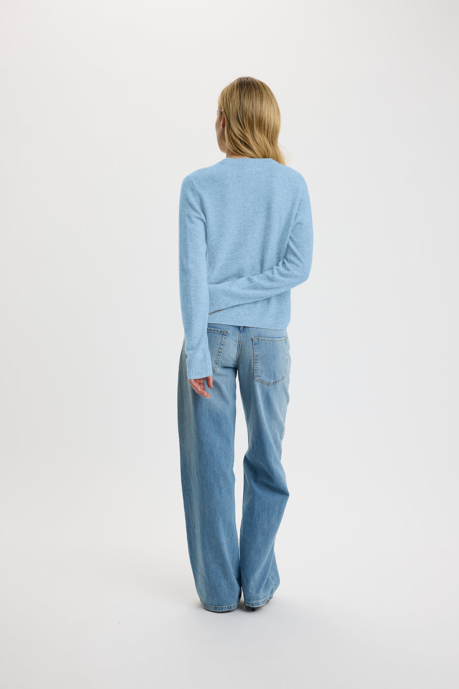 Ulrikke Short O-Neck Sweater Stone Wash