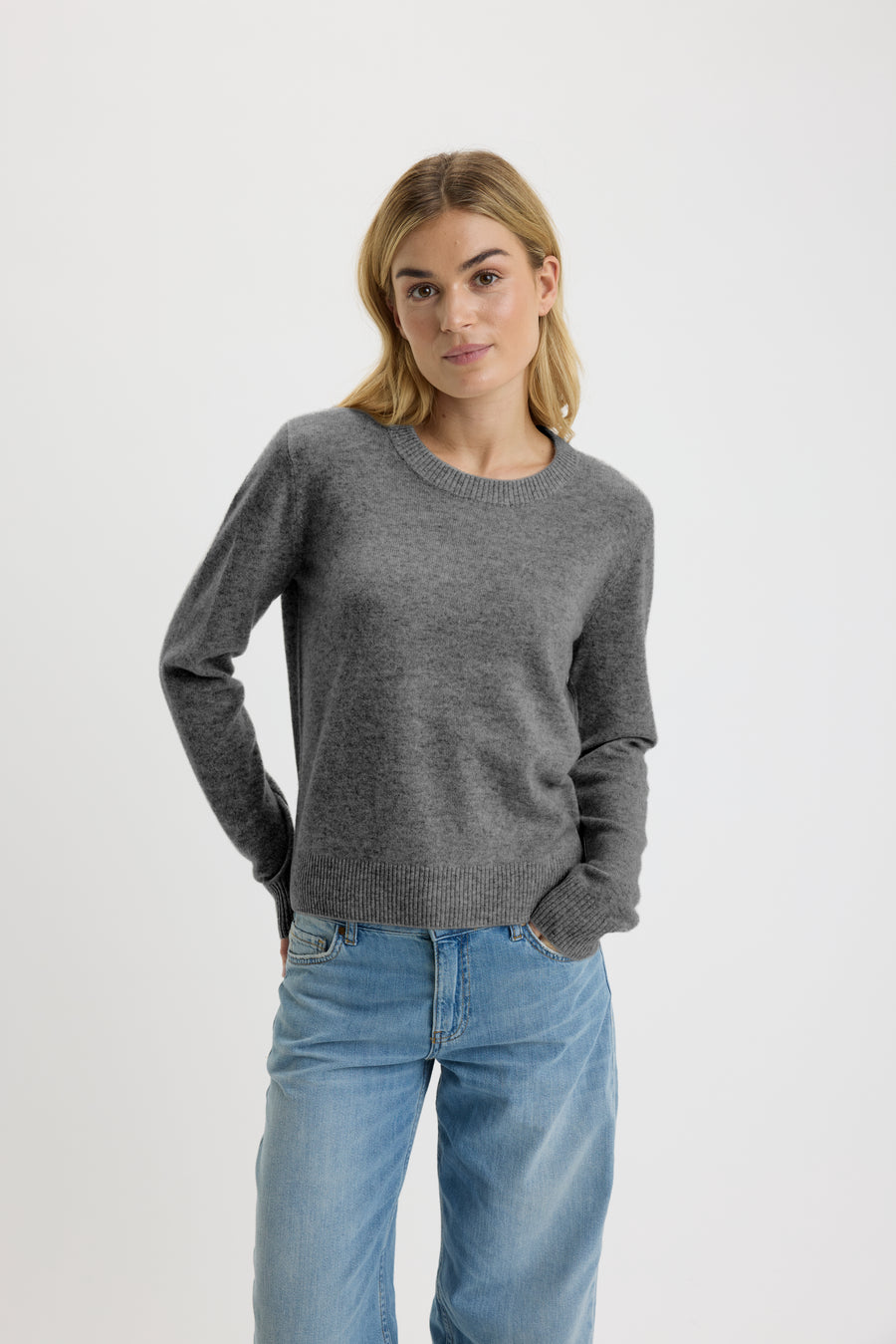 Ulrikke O-Neck Sweater 0002 Thunder