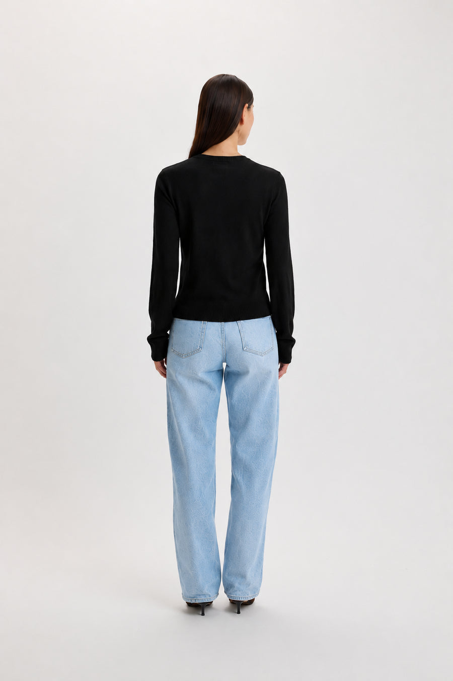 Ulrikke O-Neck Cardigan Black
