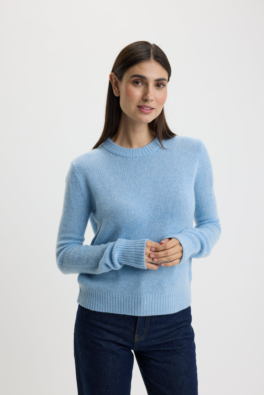 Ulli O-Neck Sweater 0001 Stone Wash