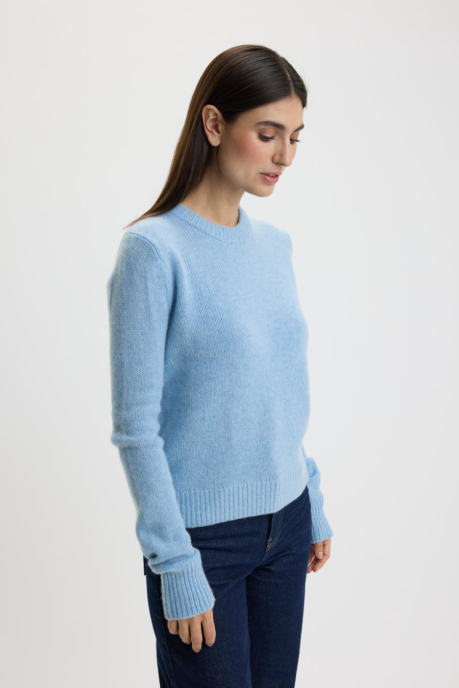 Ulli O-Neck Sweater 0001 Stone Wash