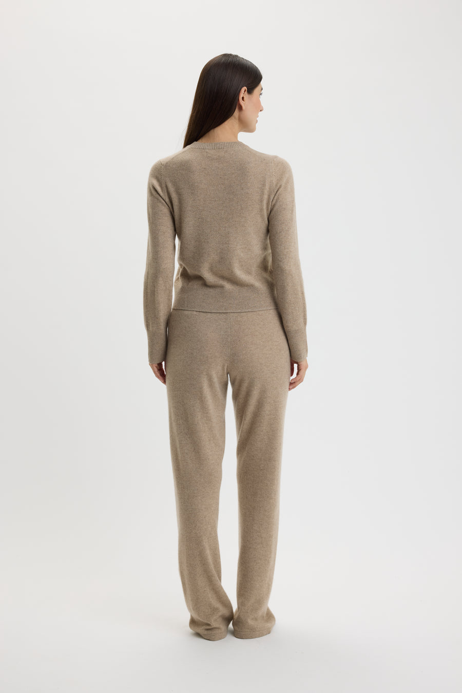 Ulrikke Short O-Neck Sweater 0002 Eco Gravel