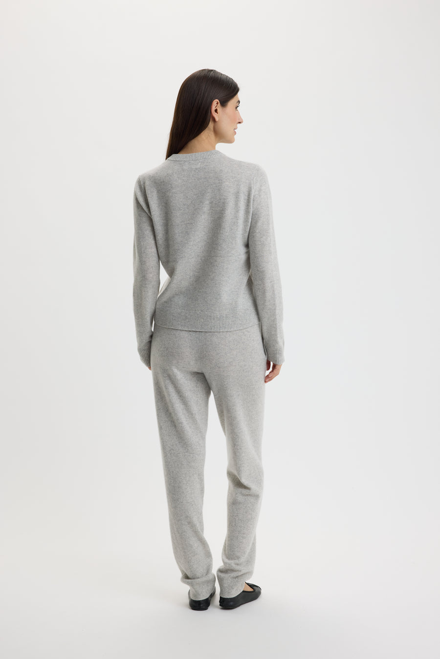 Ulrikke Short O-Neck Sweater 0002 Foggy