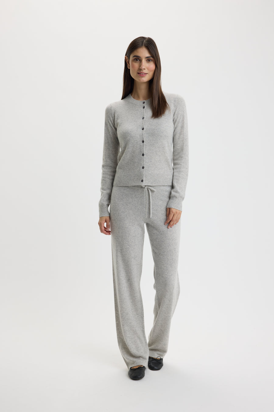 Ulrikke O-Neck Cardigan Foggy