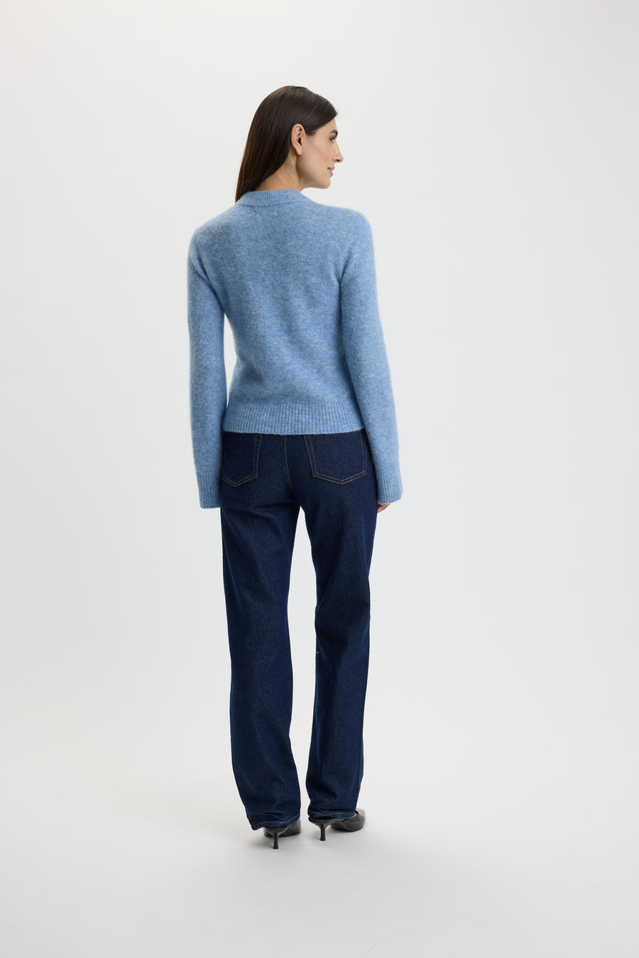 Selma Short O-Neck Sweater 0005 Illusion