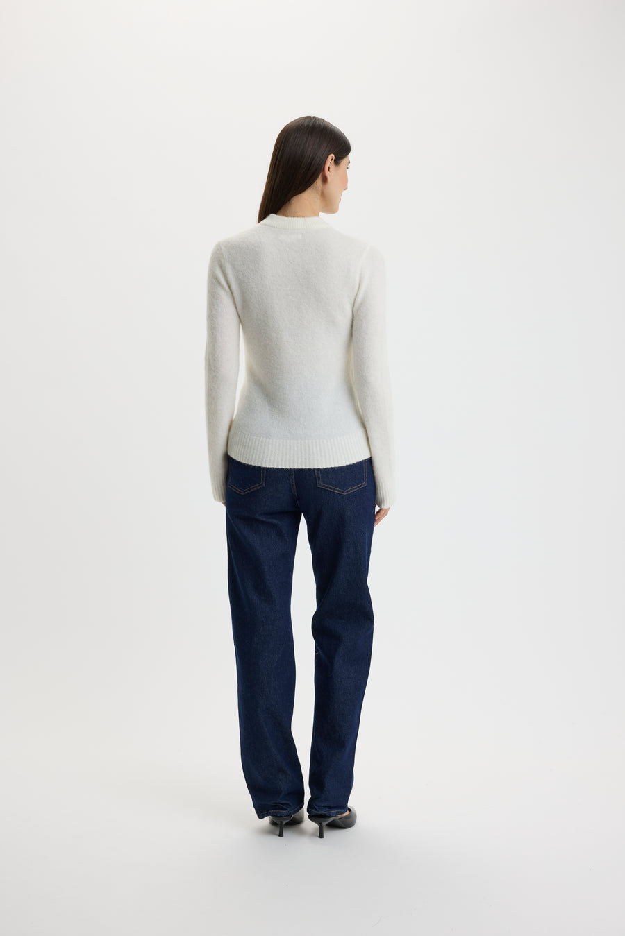 Selma O-Neck Sweater 0005 Ivory