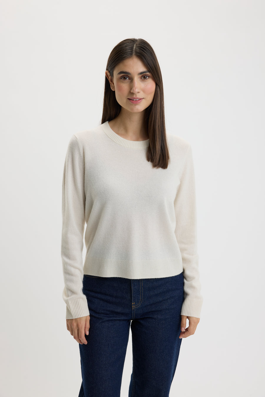 Ulrikke O-Neck Sweater 0002 Chalk