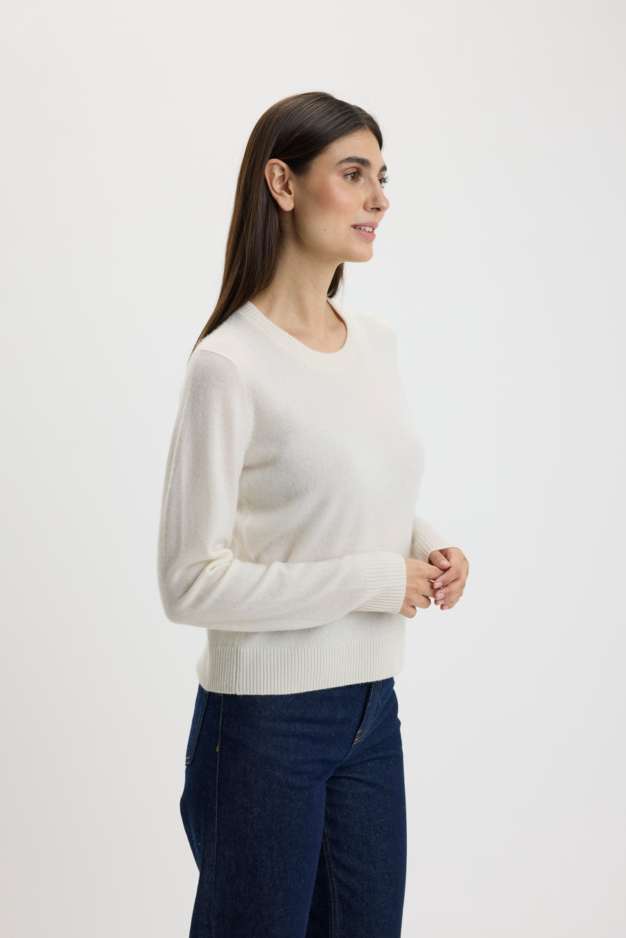 Ulrikke O-Neck Sweater 0002 Chalk