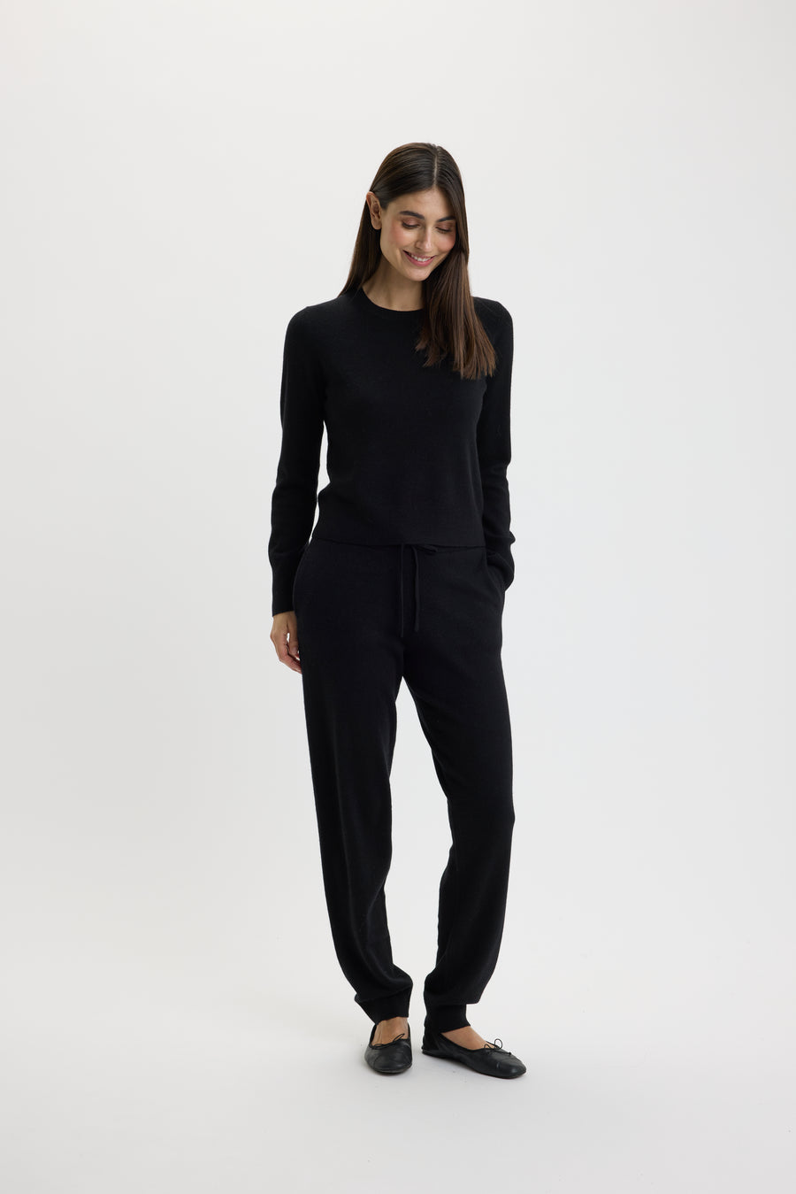 Ulrikke Short O-Neck Sweater 0002 Black