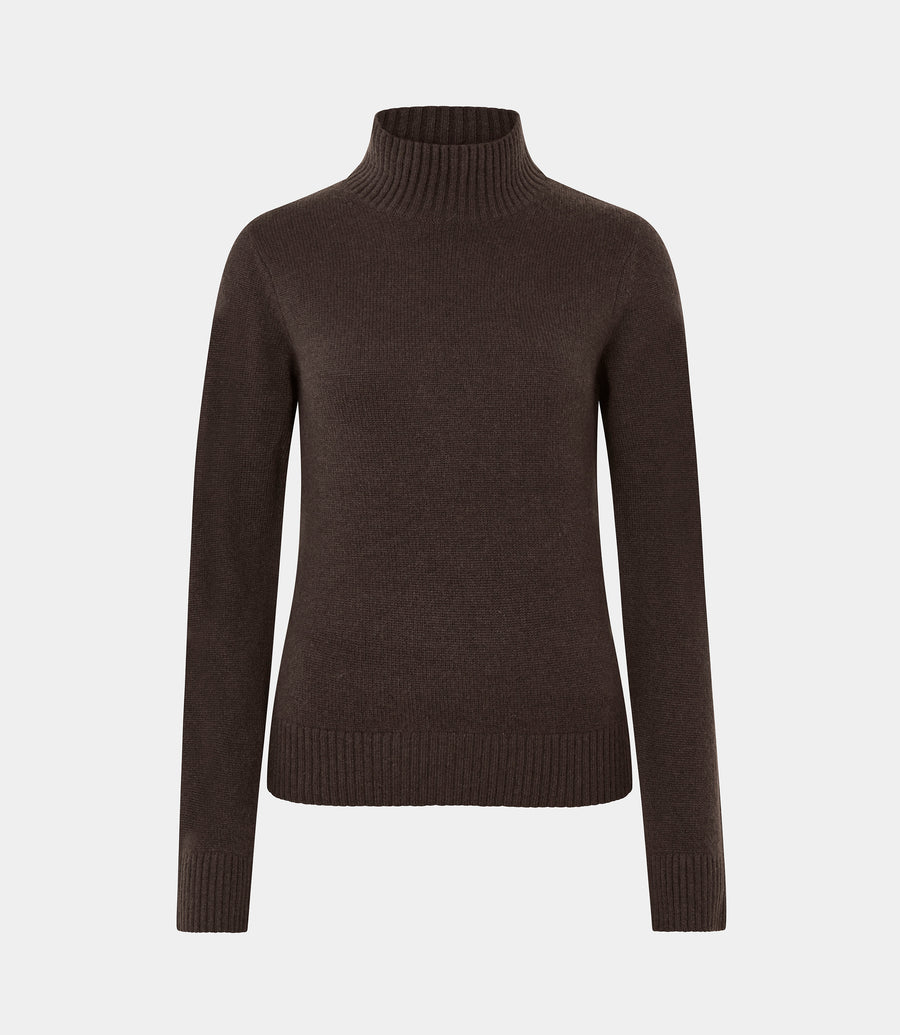 Chris T-Neck Sweater Bison