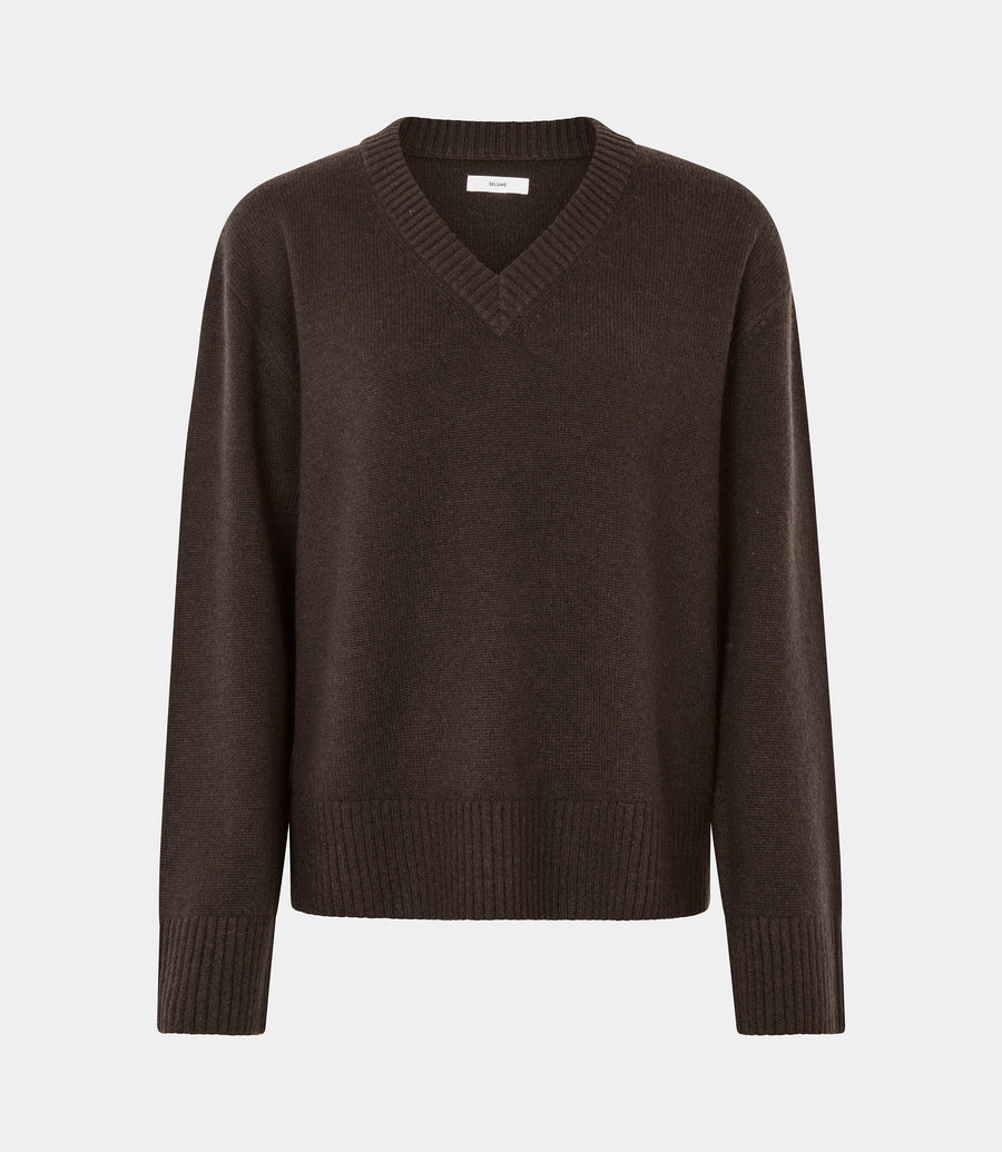 Chris V-Neck Sweater Bison
