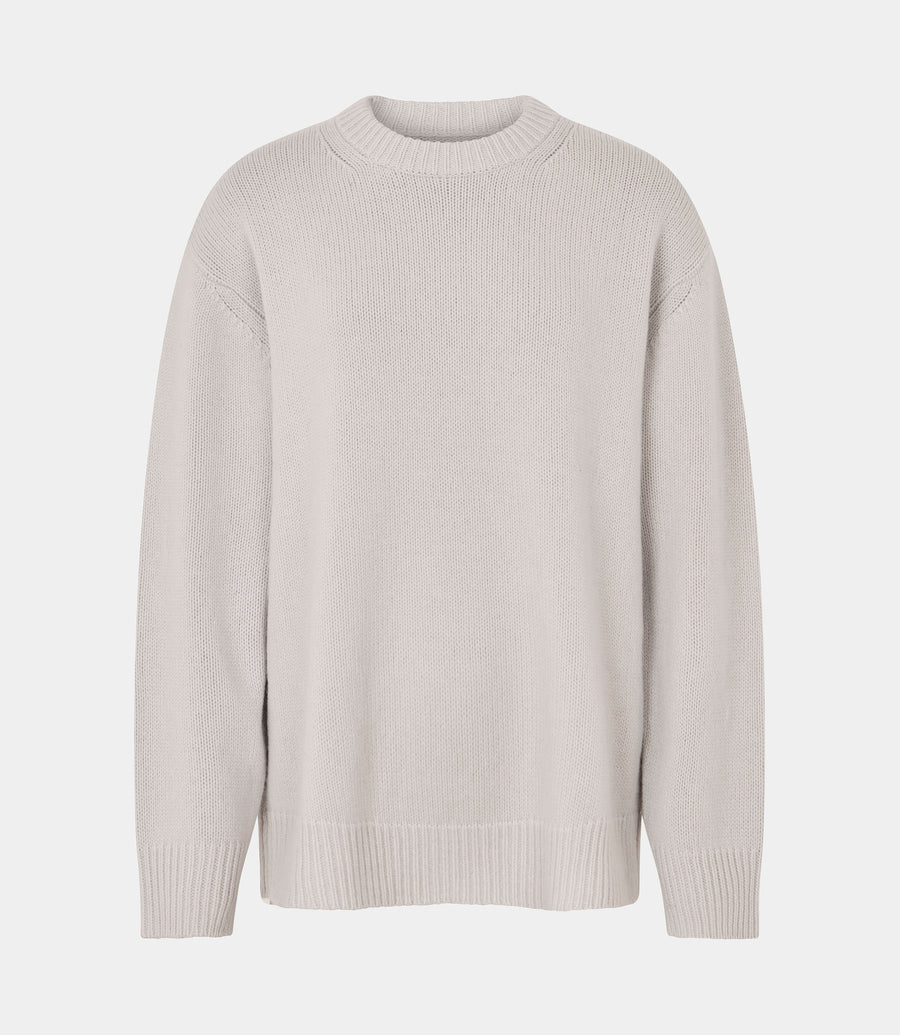 Emilee Oversize O-Neck Sweater Ancient Stone