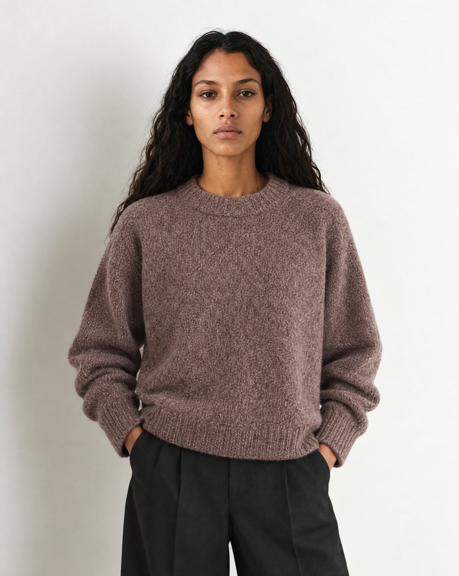 Maja O-Neck Brown Mel.