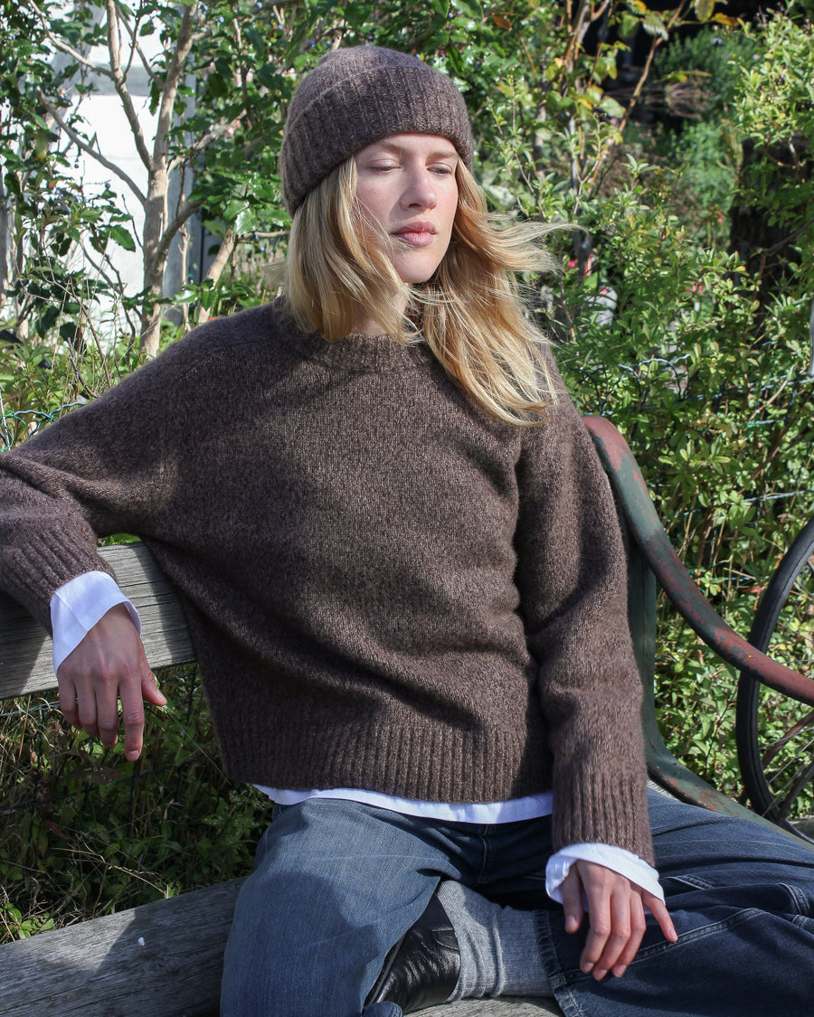 Maja O-Neck Brown Mel.