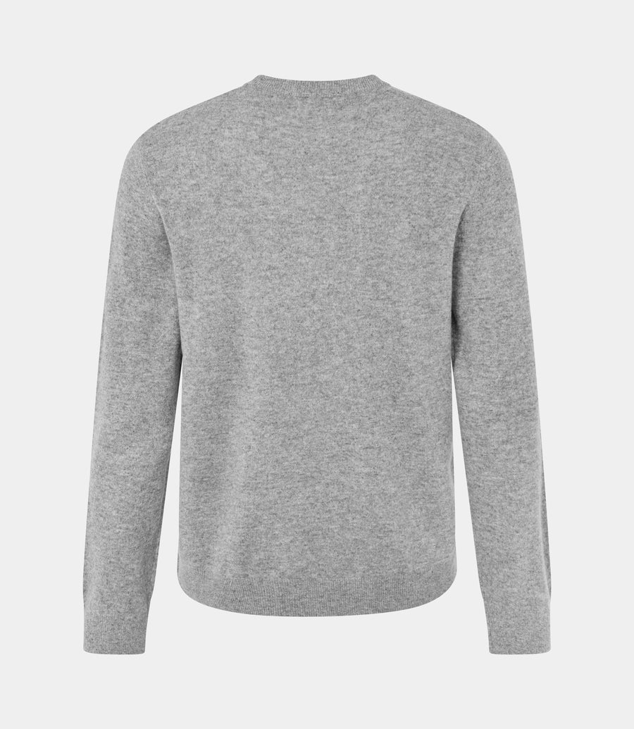 Mads O-Neck Sweater Grey Mel