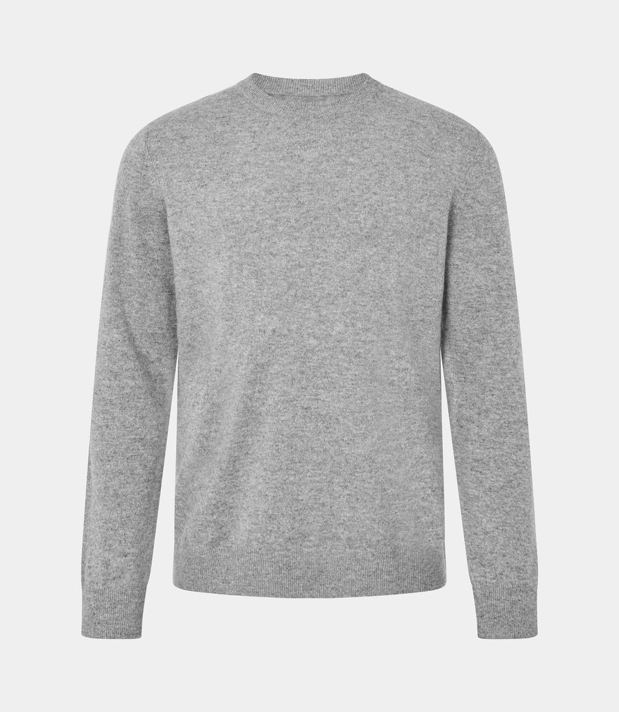 Mads O-Neck Sweater Grey Mel