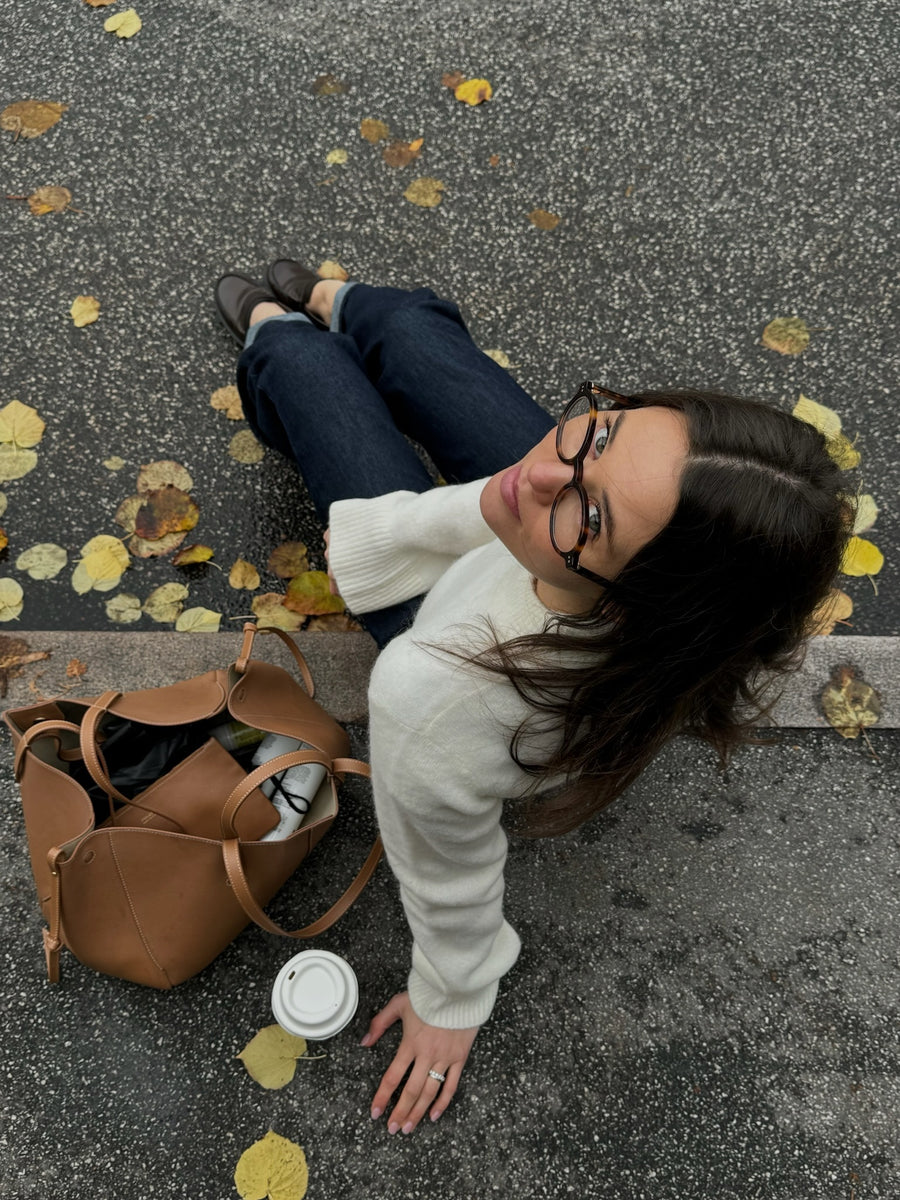 Selma Short O-Neck Sweater 0005 Ivory