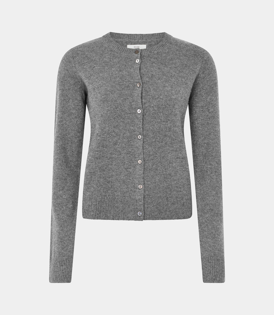 Ulrikke O-Neck Cardigan Thunder