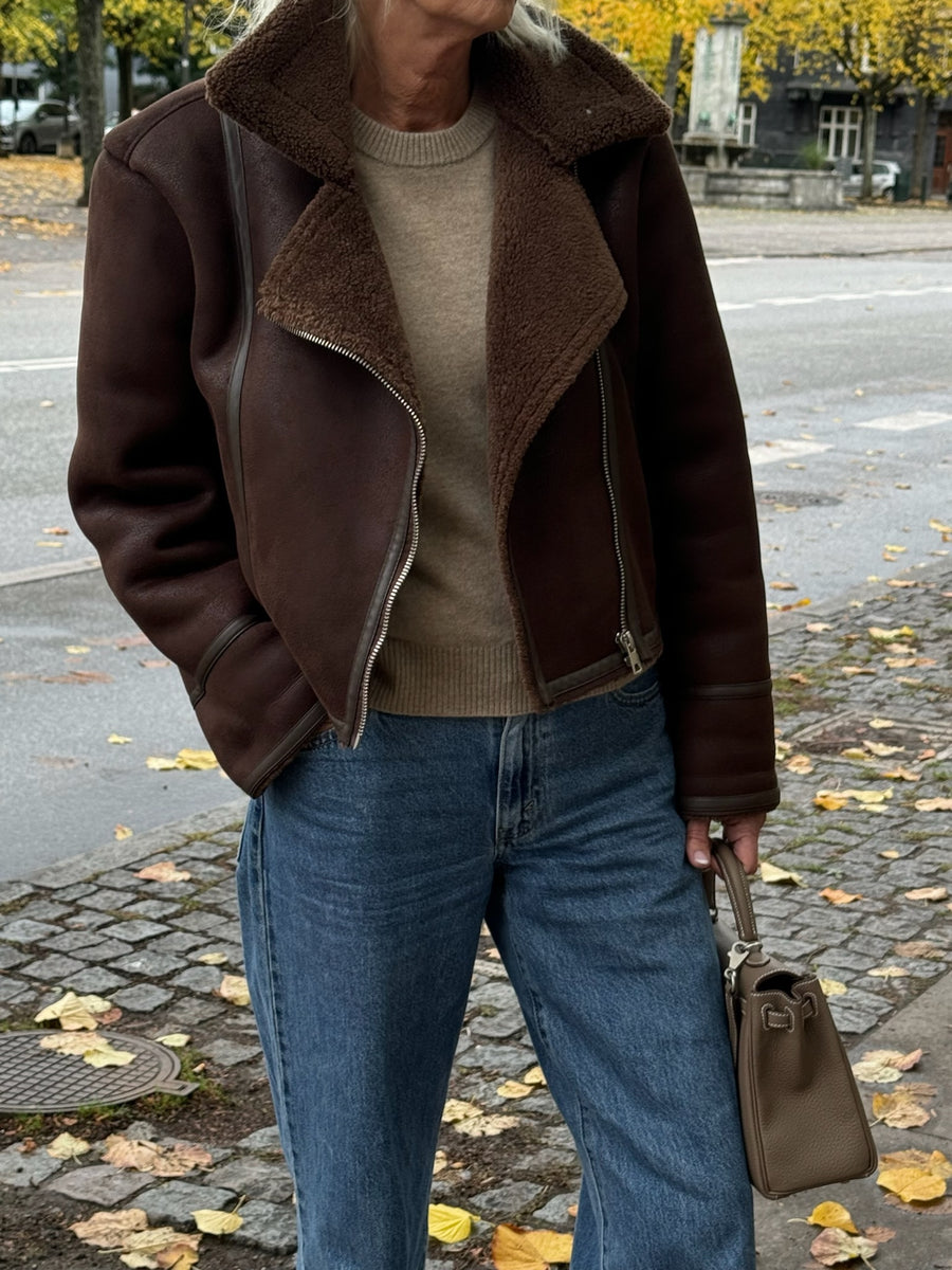 Ulrikke O-Neck Sweater 0002 Eco Gravel