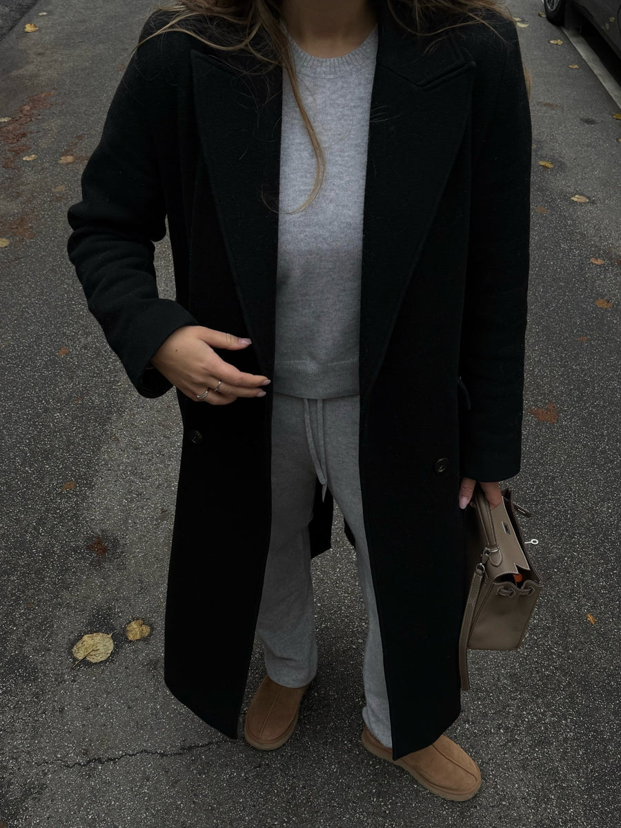 Ulrikke Short O-Neck Sweater 0002 Foggy