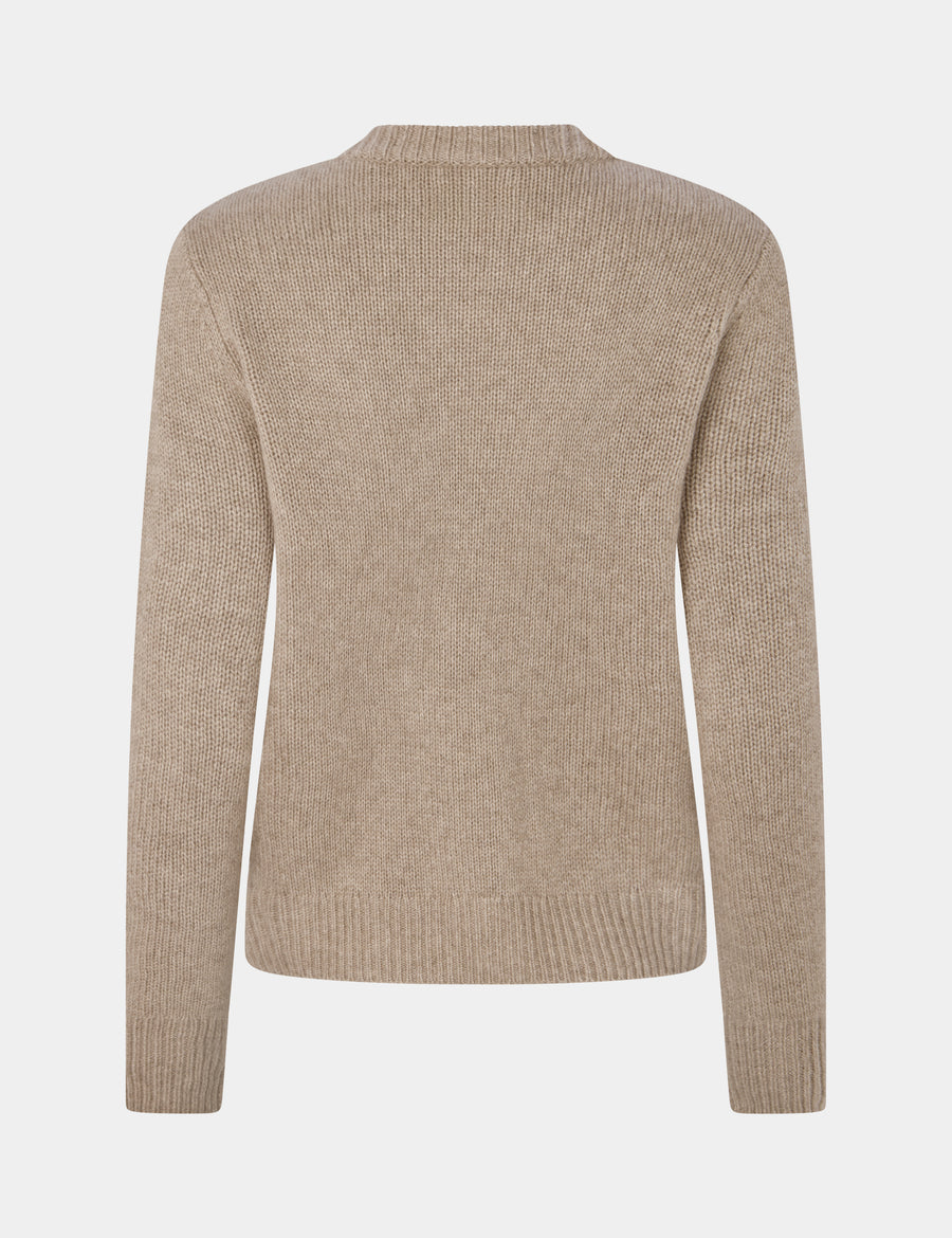 Ulli O-Neck Sweater 0001 Eco Gravel