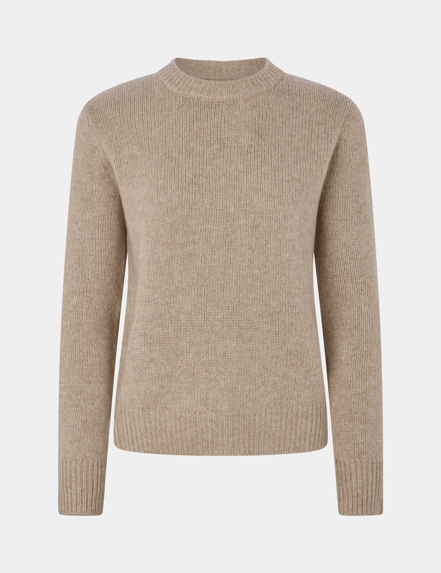 Ulli O-Neck Sweater 0001 Eco Gravel