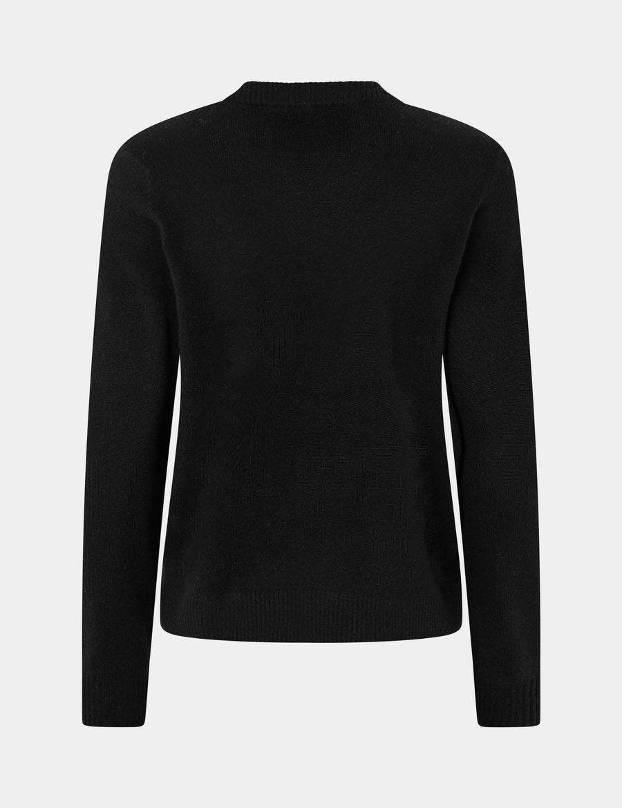 Ulrikke O-Neck Sweater 0002 Black