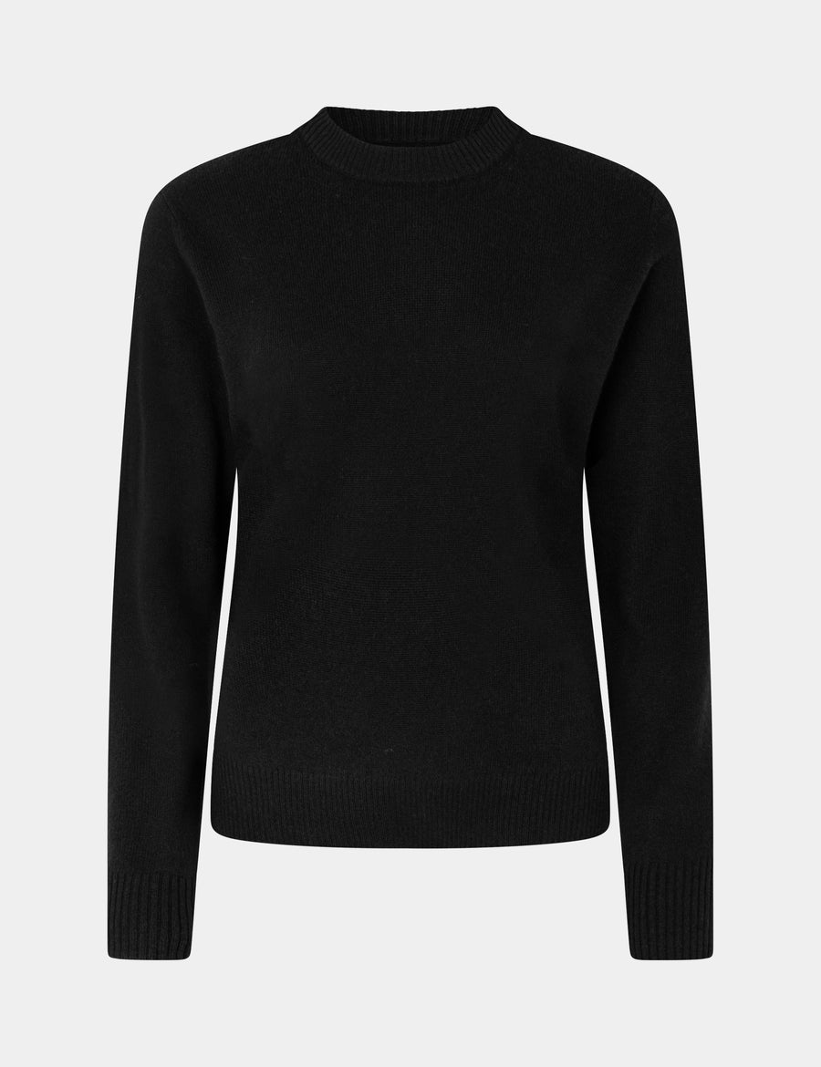 Ulrikke O-Neck Sweater 0002 Black