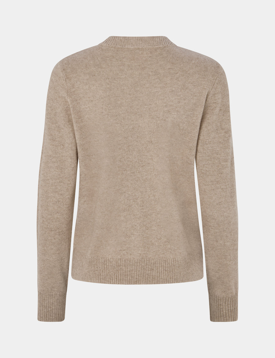 Ulrikke O-Neck Sweater 0002 Eco Gravel