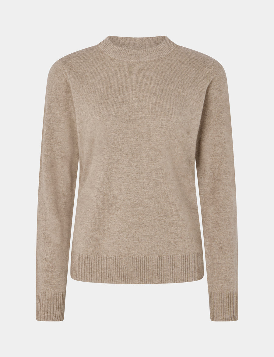 Ulrikke O-Neck Sweater 0002 Eco Gravel