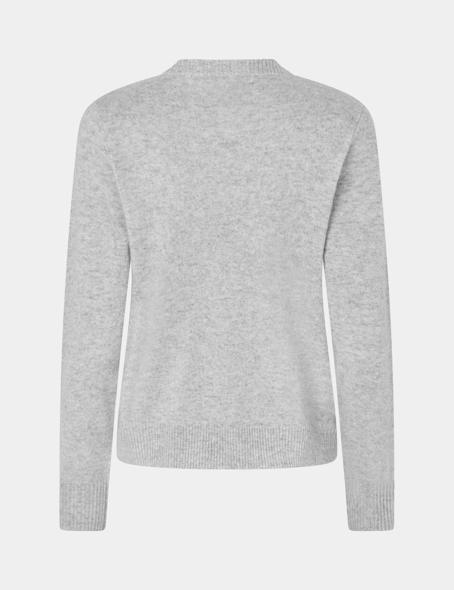 Ulrikke O-Neck Sweater 0002 Foggy