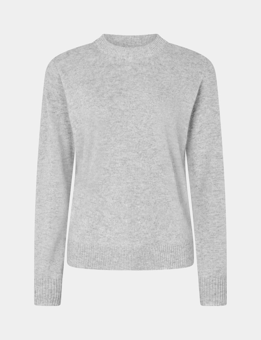 Ulrikke O-Neck Sweater 0002 Foggy