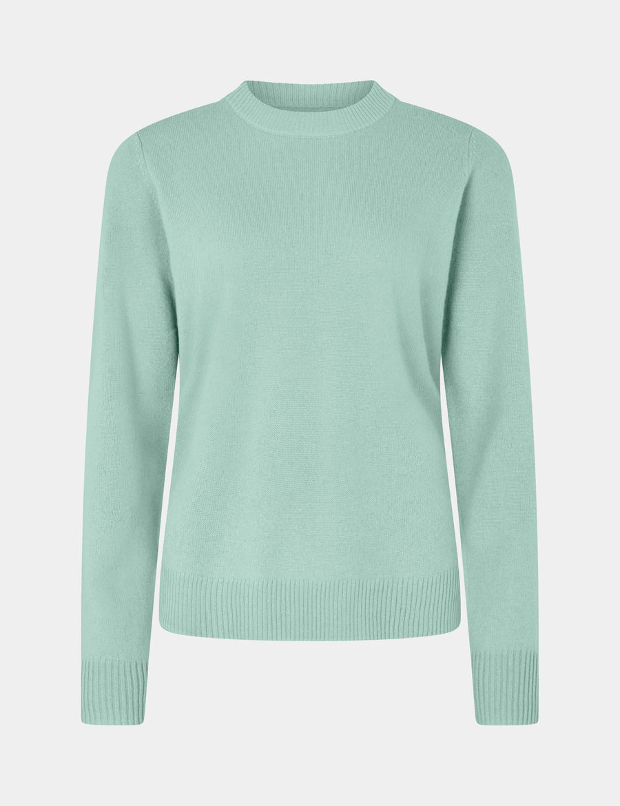 Ulrikke O-Neck Sweater 0002 Sea Foam