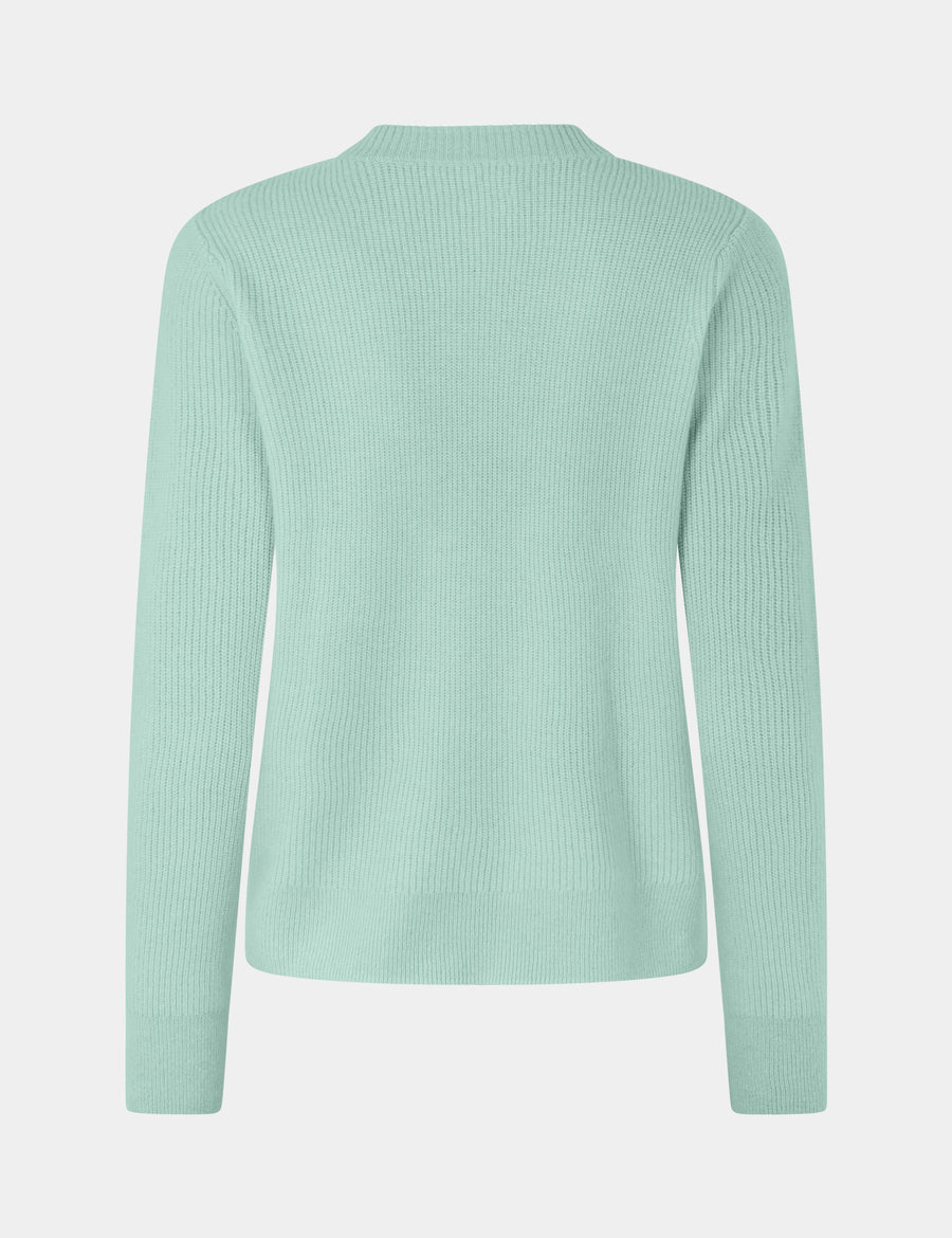 Ulrikke Ribbed O-Neck Sweater 0002 Embrace